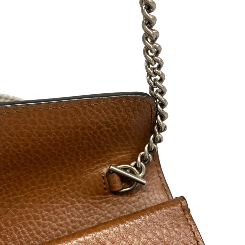Gucci Dionysus/GG Shoulder Bag 476432 Navy Cream Dark Brown Denim Leather - Picture 11 of 15